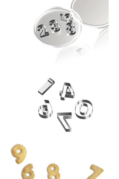 Sweet seven Stainless Steel Number Cookie Cutters Set - Baking Tools for Home...