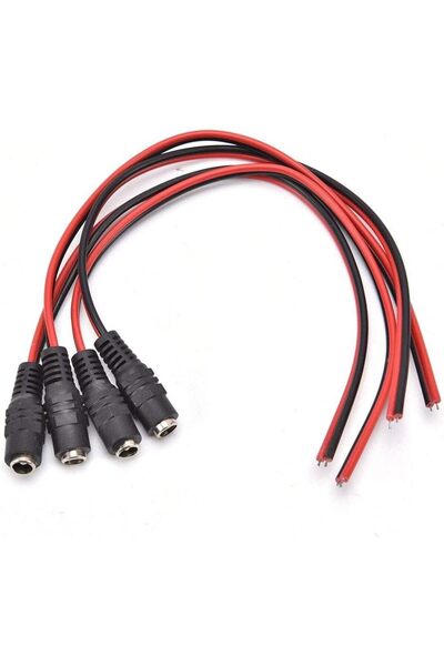 Other Set of 4 Female DC Power Jack Socket Connector Cable Wire 12V
