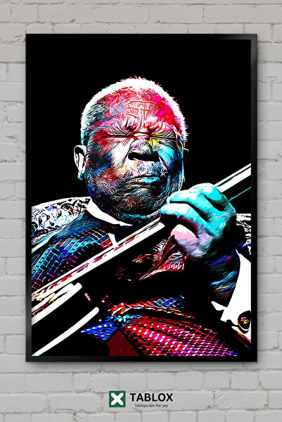 TABLOX Bb King Blues Τραγουδιστής κιθαρίστας Μουσική αφίσα με πλαίσιο εμφάνισ...