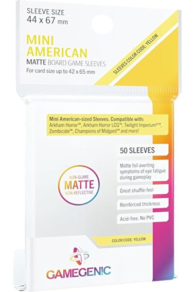 Asmodee Matte Board Game Sleeves | Pack of 50 Matte Sleeves | 44 by 67 mm Car...