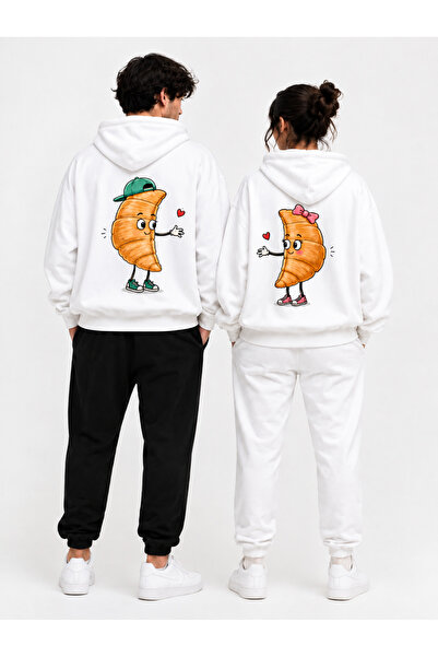 Mondschein Sevgili Kombini 2-pack Oversize Unisex Φούτερ με κουκούλα με στάμπ...