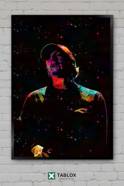 TABLOX Nekfeu Rapper Rapper French Hip Hop Music Poster Framed Decorative Mdf...