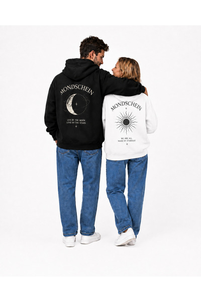 Mondschein Sevgili Kombini 2-pack Oversize Unisex Φούτερ με κουκούλα με στάμπ...
