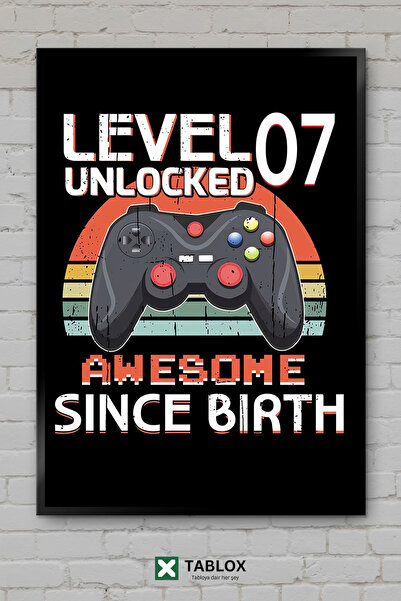 TABLOX Retro igrački stol, nivo 7, rođendanski gamer okvir, dekorativni MDF sto