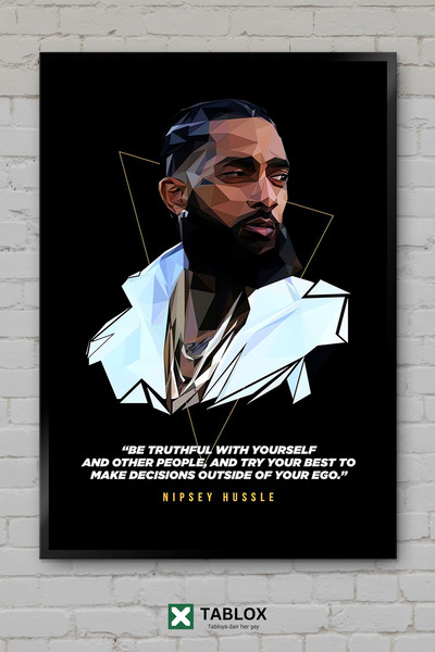 TABLOX Nipsey Hussle Ράπερ Ράπερ Χιπ Χοπ Μουσική Αφίσα Μουσικής με Πλαίσιο Δι...