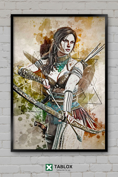 TABLOX Lara Kroft iz igre Tomb Raider, avanturistički lik, ukrasna MDF slika ...