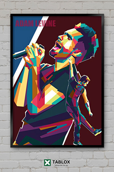 TABLOX Adam Levine Maroon 5 Singer Pop Rock Poster Framed Decorative Mdf Pain...