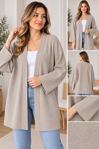 Umay moda 59 Bürümcük Fabric - Oversize - Shawl Collar - Kimono Cardigan