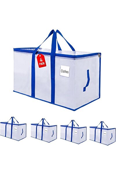 GENERAL Moving Bags 105 L, 4-Pack Storage Bags with Zipper, Moving Bags Heavy...