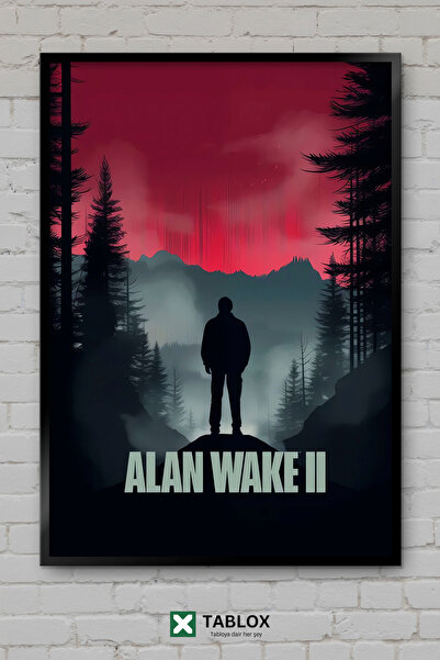 TABLOX Alan Wake video igra horor triler pisac poster okvir izgled dekorativn...