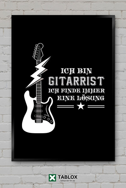 TABLOX Nemački gitarista Nemački gitarista Rock muzika Umjetnički poster Okvi...