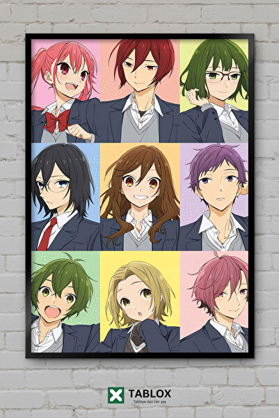 TABLOX Horimiya Anime Manga Ρομαντικό Σχολικό Πίνακα Αγάπης με Χαρακτήρες, Δι...