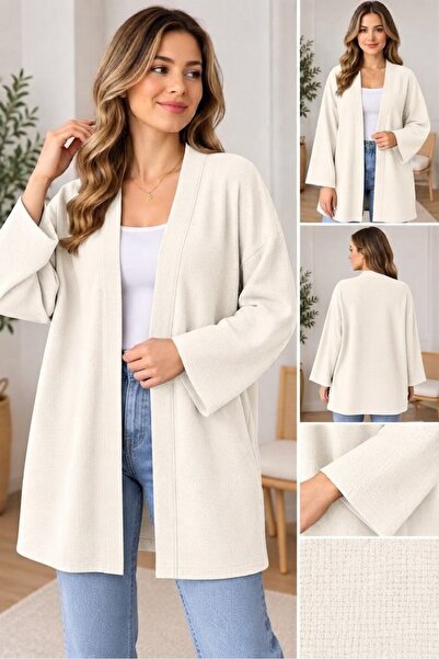Umay moda 59 Bürümcük Fabric - Oversize - Shawl Collar - Kimono Cardigan