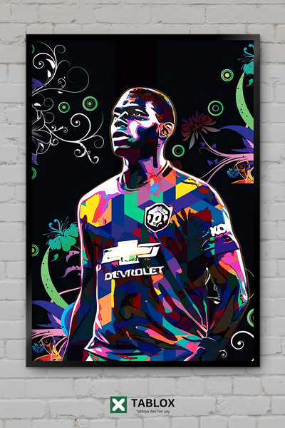 TABLOX Pol Pogba Fudbaler Fudbal Francuska Poster Uramljen Dekorativna MDF Slika