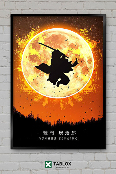 TABLOX Tablou decorativ MDF înrămat cu personajul Tanjiro Kamado din anime-ul...