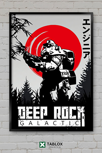 TABLOX Αφίσα δράσης παιχνιδιού Deep Rock Galactic Engineer με πλαίσιο, διακοσ...