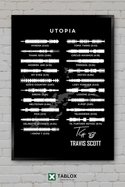 TABLOX Travis Scott reper hip hop muzika pesma okvirni dekorativni MDF slika