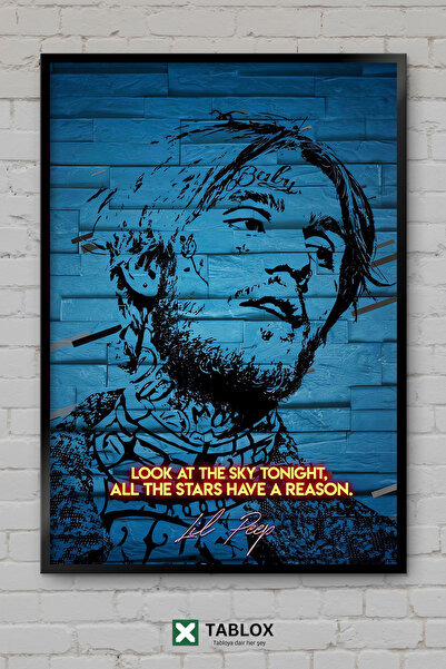 TABLOX Αποφθέγματα του Lil Peep Ράπερ Ράπερ Χιπ Χοπ Μουσικός Πίνακας με θέμα ...