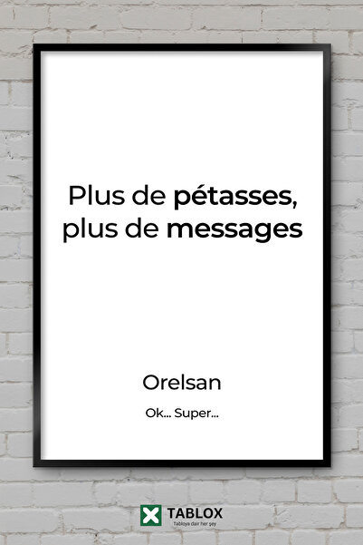 TABLOX Orelsan Civilisation Perdue Ράπερ Γαλλική Μουσική Διακοσμητικός Πίνακα...