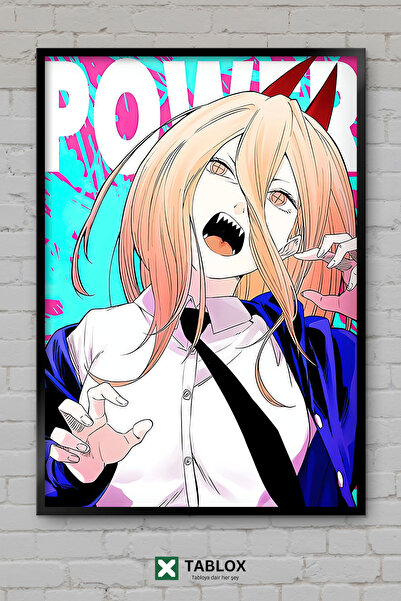 TABLOX Chainsaw Man Anime Manga Διακοσμητικός πίνακας MDF με κορνίζα με τον Ι...