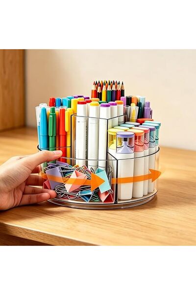 GENERAL Goodren 360 Degree Rotating Pen Holder for Desk, 5 Slots Desktop Pen ...