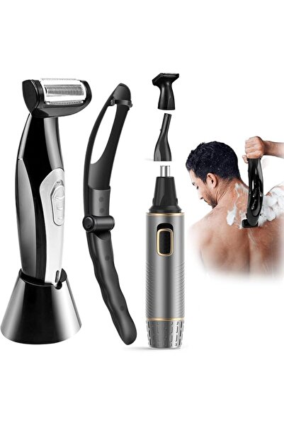 TERRIFI Back Shaver for Men, Electric Back Shaver with Extreme Reach Long Han...