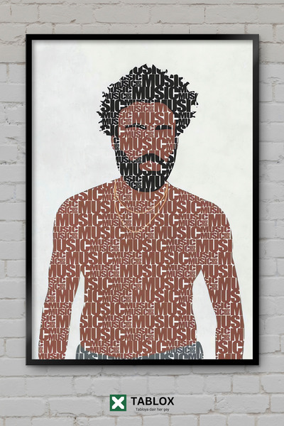 TABLOX Childish Gambino Ράπερ Ράπιστας Χιπ Χοπ Μουσική Αφίσα Μουσικής Κοριζαρ...