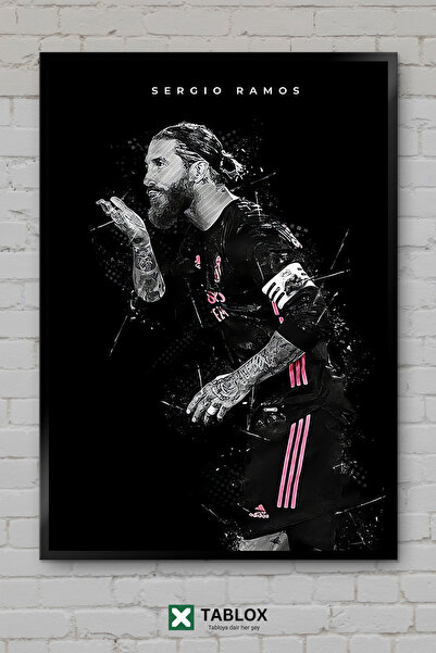 TABLOX Sergio Ramos Fotbalist Fotbal Spania Poster cu aspect de cadru Tablou ...