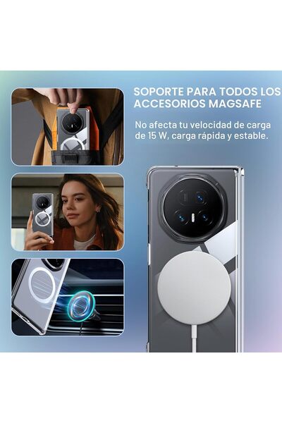 Rivor Honor Magic V6 Uyumlu Kılıf Magsafe Wireless Kablosuz Şarj Destekli Şeffaf Darbe Emici Kapak