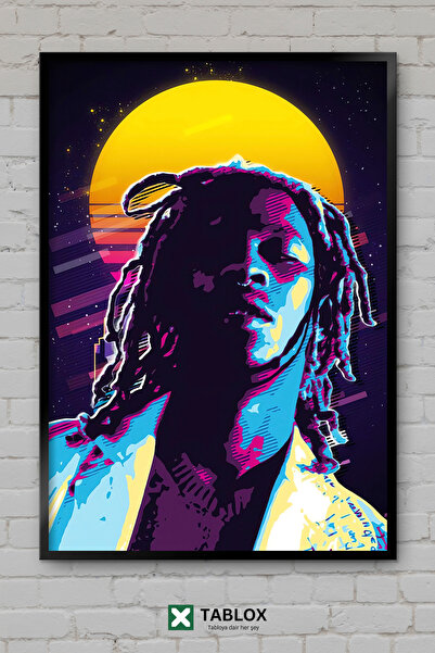 TABLOX Young Thug Ράπερ Ραπ Κουντρίστας Μουσικής Χιπ Χοπ Πορτρέτο Αφίσα με Κο...
