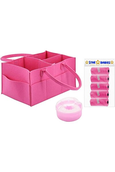 STAR BABiES Pack of 3 (Caddy Diaper Organizer, Scented Bag Pack of 5 (75bags)...