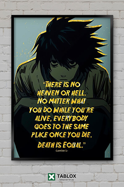 TABLOX Death Note Απόσπασμα Κειμένου Ανιμέ Μάνγκα Χαρακτήρας Διακοσμητικός Πί...