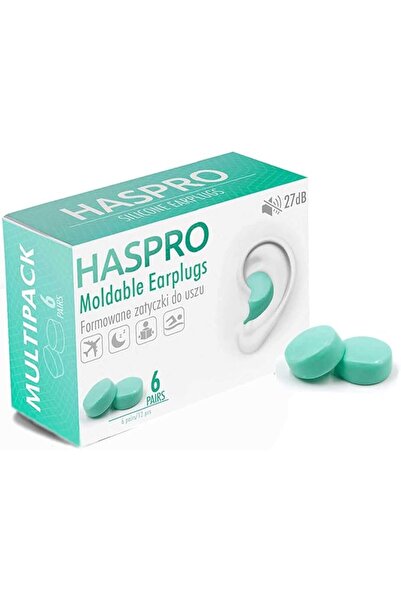 Haspro [6-Pair Pack] Soft Silicone Earplugs for Sleeping, Swimming & Bathing,...