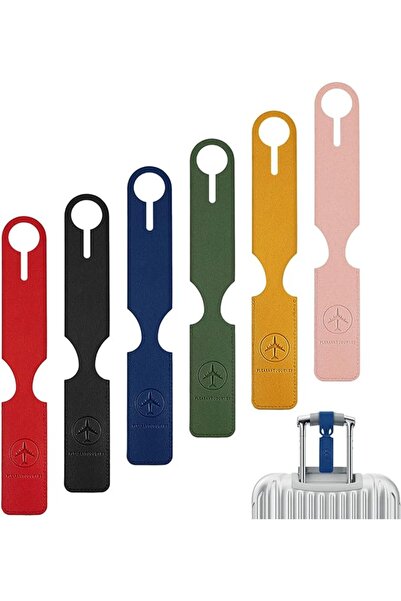 T Tersely 6 Pack PU Luggage Tags Quick Spot Travel Baggage Labels
