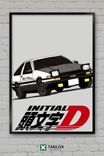 TABLOX Initial D Anime Manga Racing Car Drift Character Frame View Decorative...
