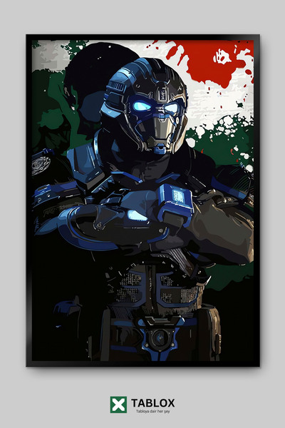 TABLOX Jocul Gears Of War, joc de acțiune, shooter, personaj, tablou decorativ din MDF înrămat