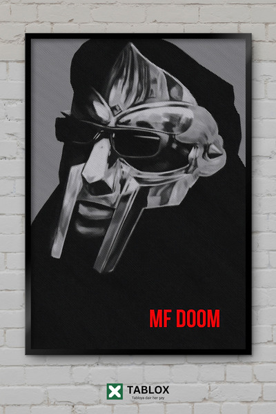 TABLOX Mf Doom Ράπερ Ράπερ Χιπ Χοπ Μουσική Μάσκα Καλλιτέχνης Πλαισιωμένο Διακ...