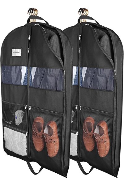 NALACAL Garment Bags for Travel, 2 Pack 43" Hanging Garment Bags for Men, Dou...
