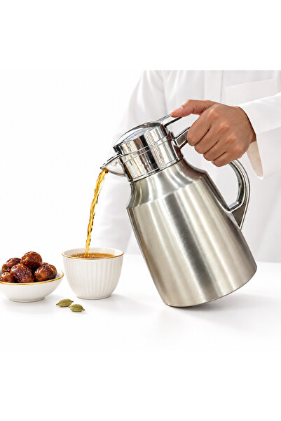 MDK 1.5L Stainless Steel Thermos Jug, 24-Hour Hot & Cold Insulated Tea & Coff...