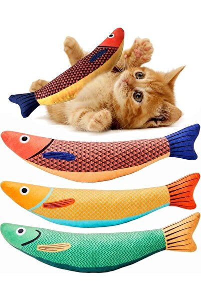 Alybrol Cat Toys 3 Pack Catnip Saury Fish Toys Cat Toys Fish Interactive Cat ...
