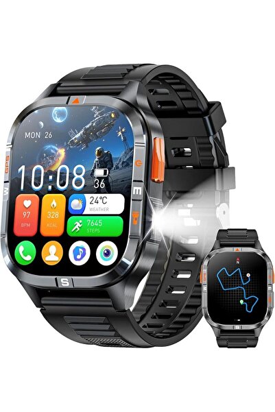 GENERAL Military Gps Smart Watch for Men with Compass Altitude & Flashlight, ...