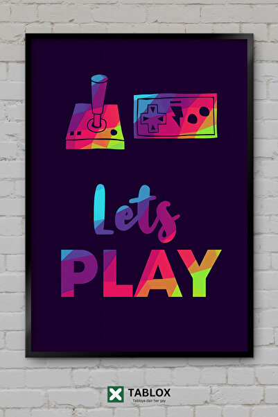 TABLOX Gaming Să ne jucăm Să ne jucăm la jocuri Tablou decorativ din MDF cu a...