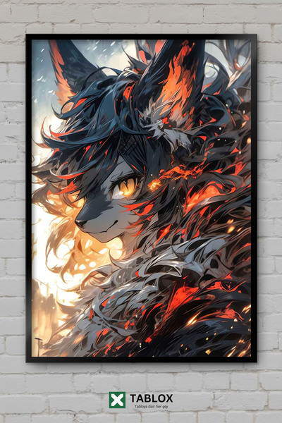 TABLOX Furry Beauty Dvka Furry Beauty Fantastic Art Αφίσα Τέχνης με Κορνίζα Δ...