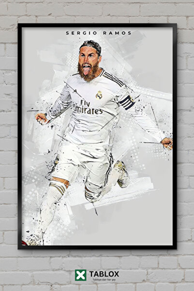 TABLOX Sergio Ramos Fotbalist Fotbal Spania Poster cu aspect de cadru Tablou ...