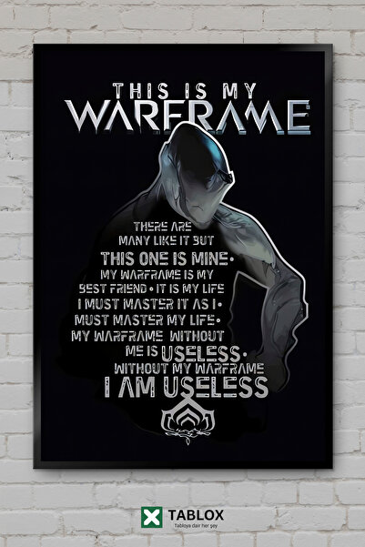 TABLOX Αφίσα παιχνιδιού Warframe Science Fiction Space RPG με κορνίζα, διακοσ...