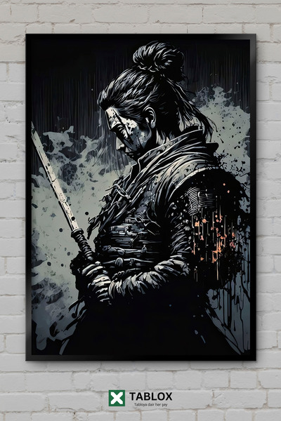 TABLOX Αφίσα δράσης του παιχνιδιού Sekiro Game Samurai Souls με κορνίζα, διακ...