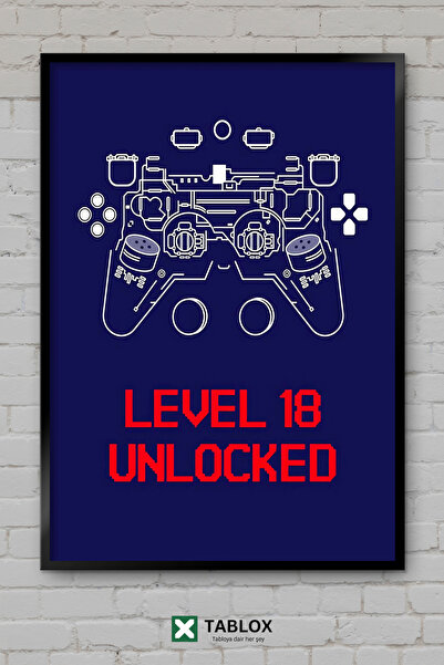 TABLOX Gaming Player Level 18 Έχει ανοιχτεί ξεκλείδωτο διακοσμητικό τραπέζι M...