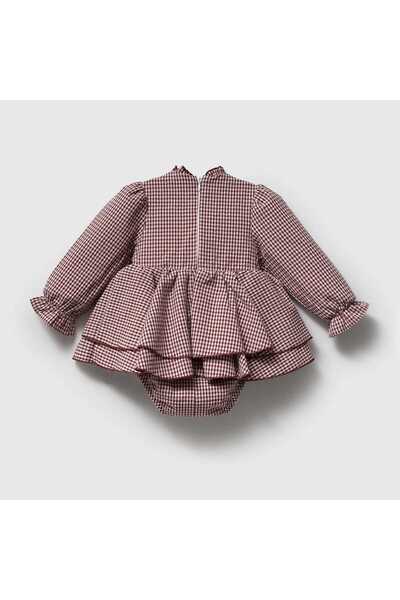ministok Amour Alttan Çıtçıtlı Kız Bebek Elbise ve Hırka Takım
