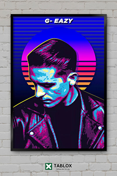 TABLOX G Eazy Rapper Ράπερ Χιπ Χοπ Μουσική Πορτρέτο Αφίσα Τοίχου Πλαίσιο με ε...