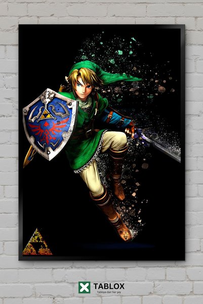 TABLOX Link Zelda Igra Lik iz igre Heroj Fantastična Umešana Dekorativna MDF ...